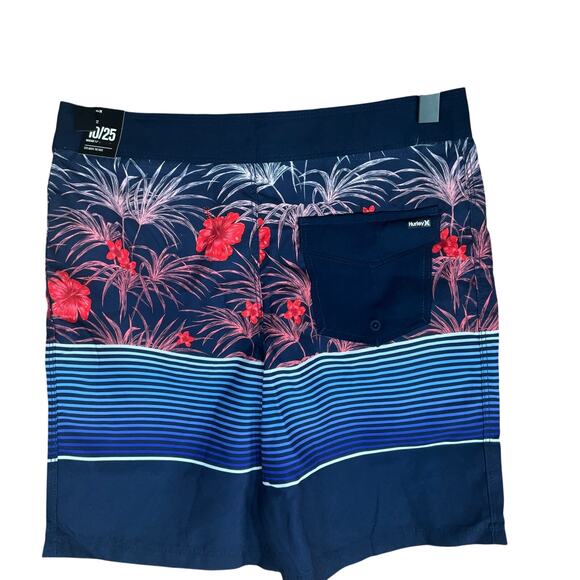 Hurley Americana Floral Boardshorts, Boy's, Size: 10 NWT - Picture 2 of 3